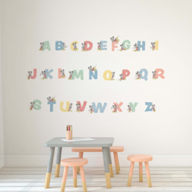 Disney Mickey Alphabet Medium Wall Sticker Red/Blue/Green