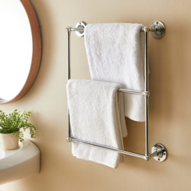 Hotel Chrome Towel Storage Silver