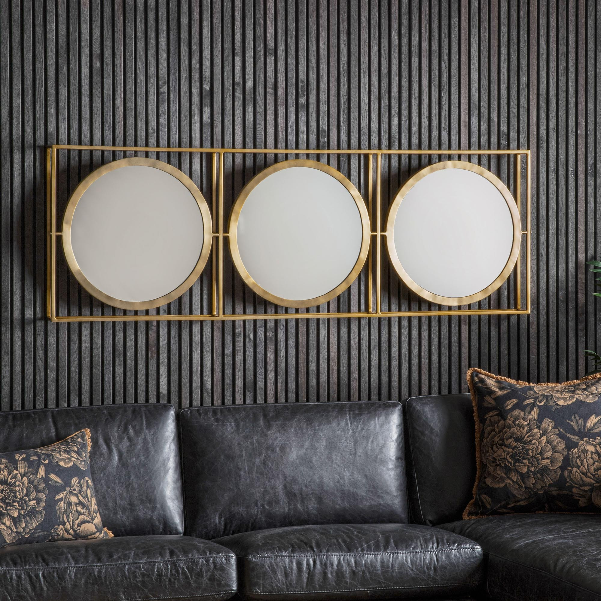 Moneta Round Wall Mirror Gold