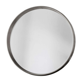 Savona Round Wall Mirror, 95cm Silver