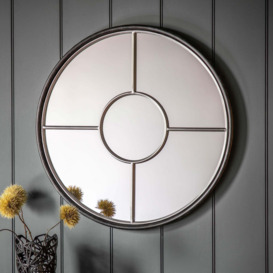 Rath Round Wall Mirror, 80cm Silver