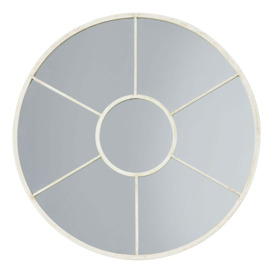 Valrico Round Wall Mirror, 60cm White