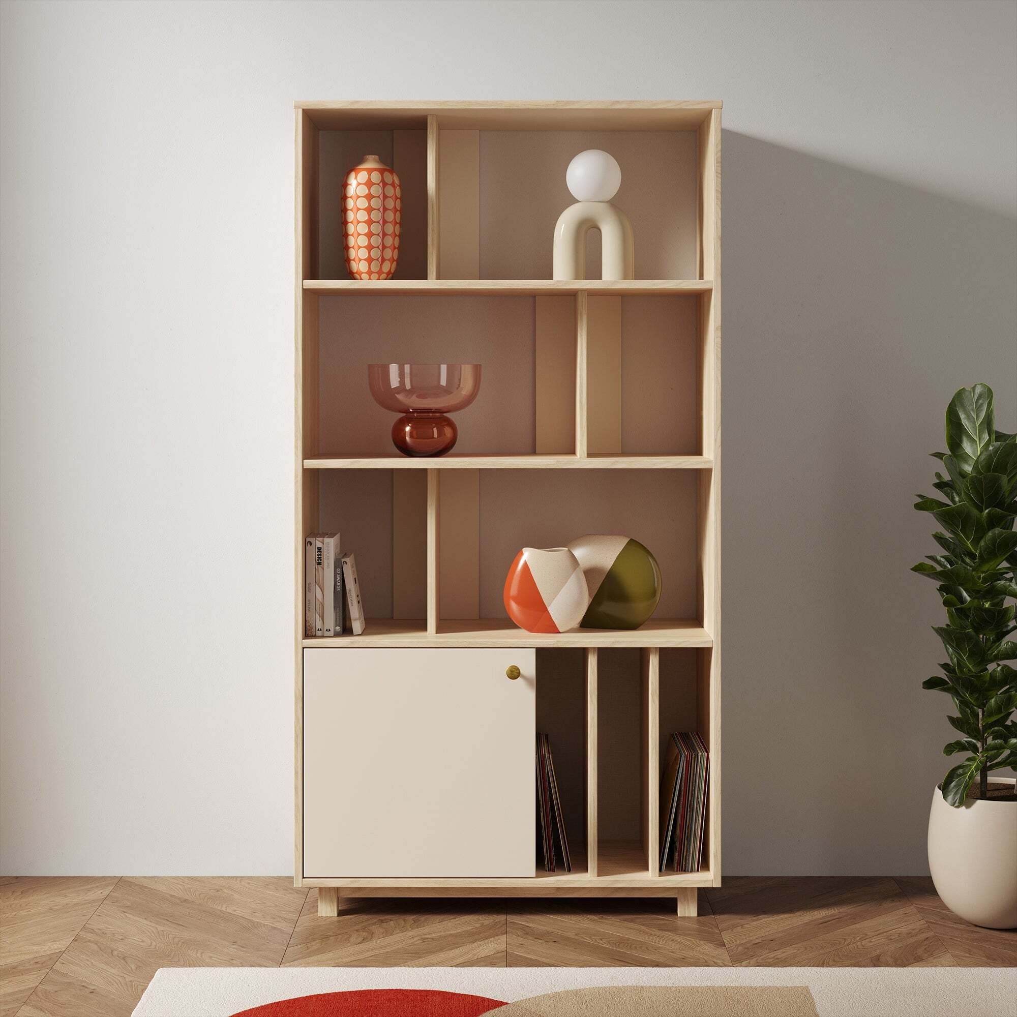 Iver Tall Shelves Cream