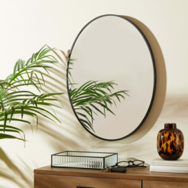 Black Oval Mirror 44cm X 60cm Black