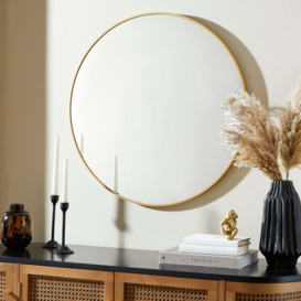 Essentials Round Mirror 70cm Gold