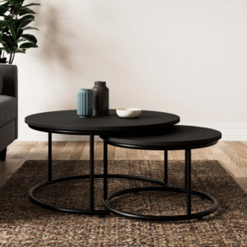 Fulton Coffee Nest of Tables Black Black