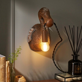 Dodo Plug in Wall Light brown