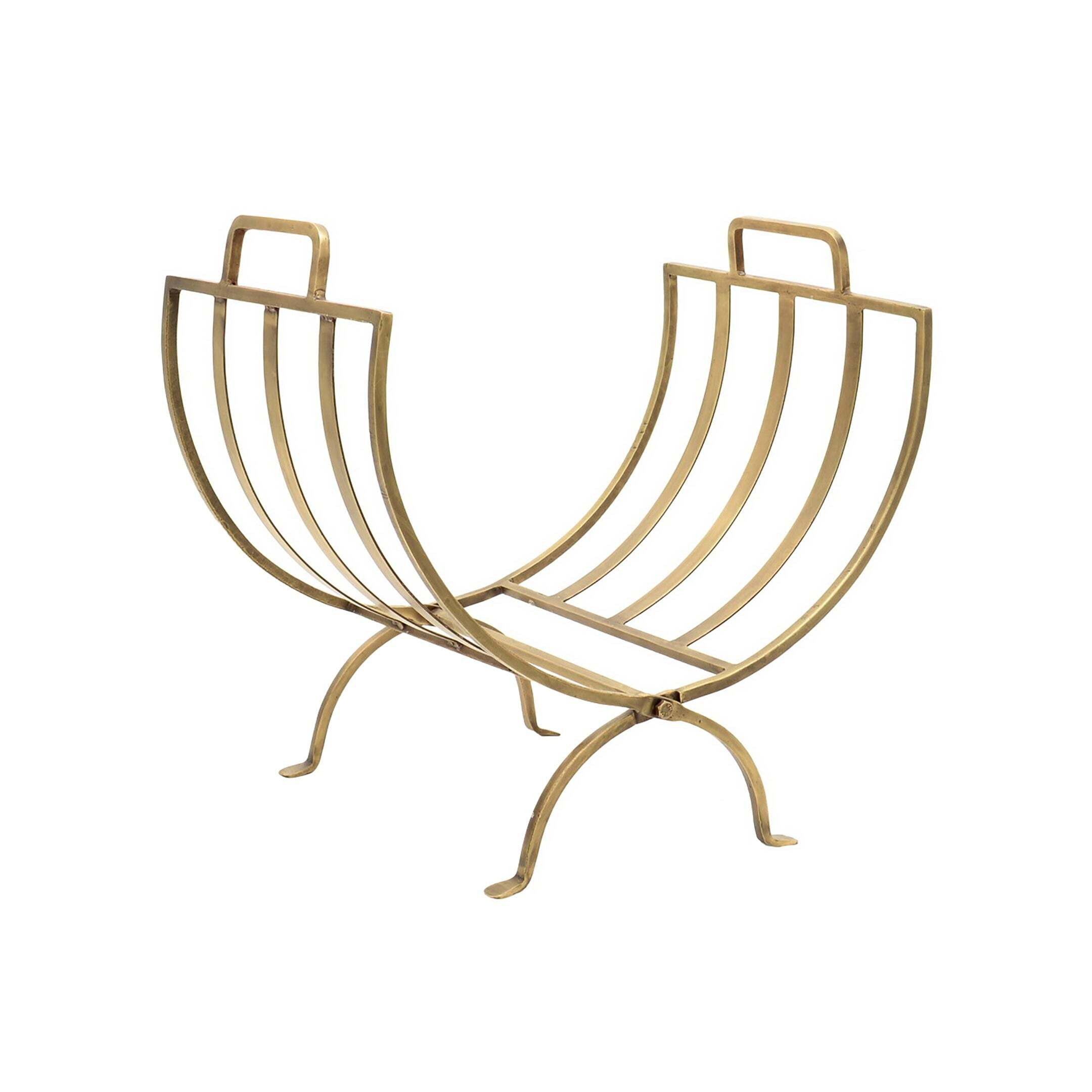 Linear Log Basket Brass