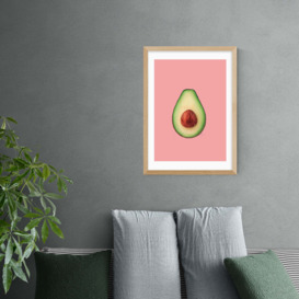 East End Prints Avocado Print Pink/Green