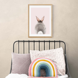 East End Prints Baby Bunny Tail Print Pink/White