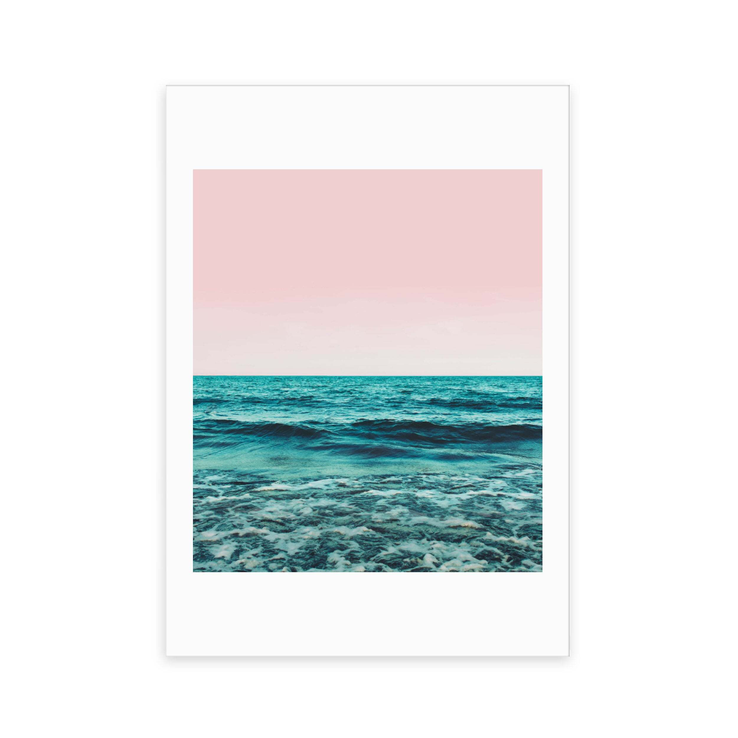 East End Prints Ocean Main Print White/Pink/Blue