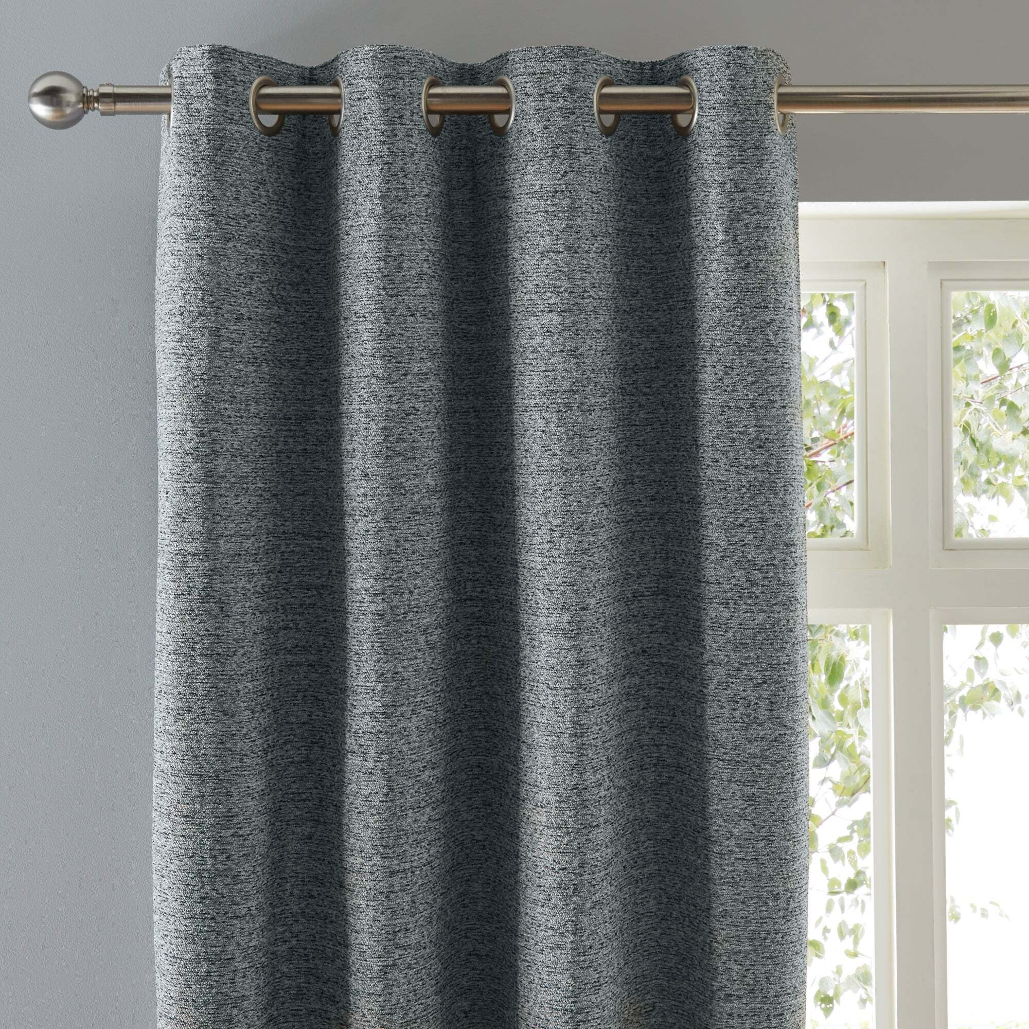 Murano Teal Eyelet Curtains Blue