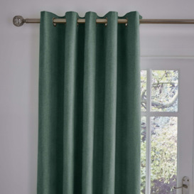 Wynter Thermal Eyelet Curtains Forest Green Green