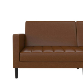 Liam Faux Leather Clic Clac Sofa Bed Camel Natural
