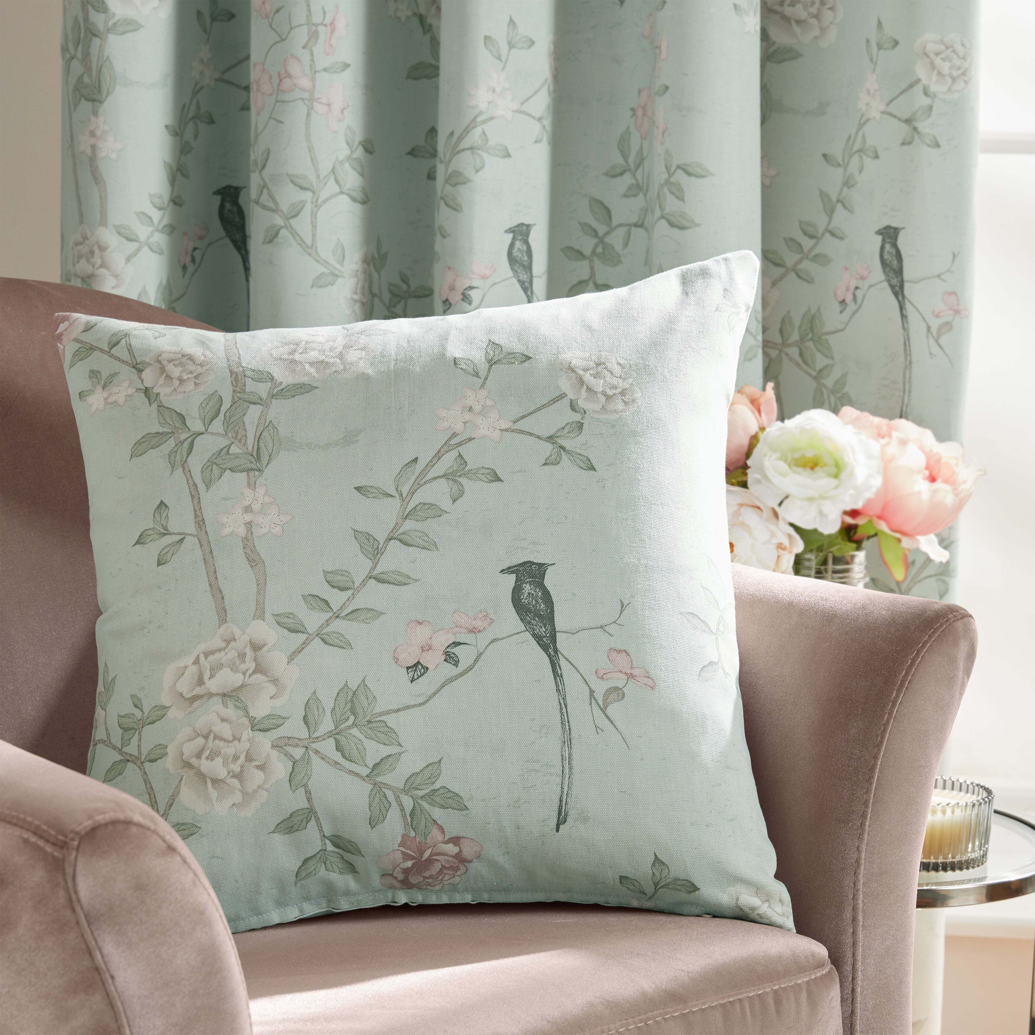 Holly Willoughby Jacinta Sage Cushion Light Green