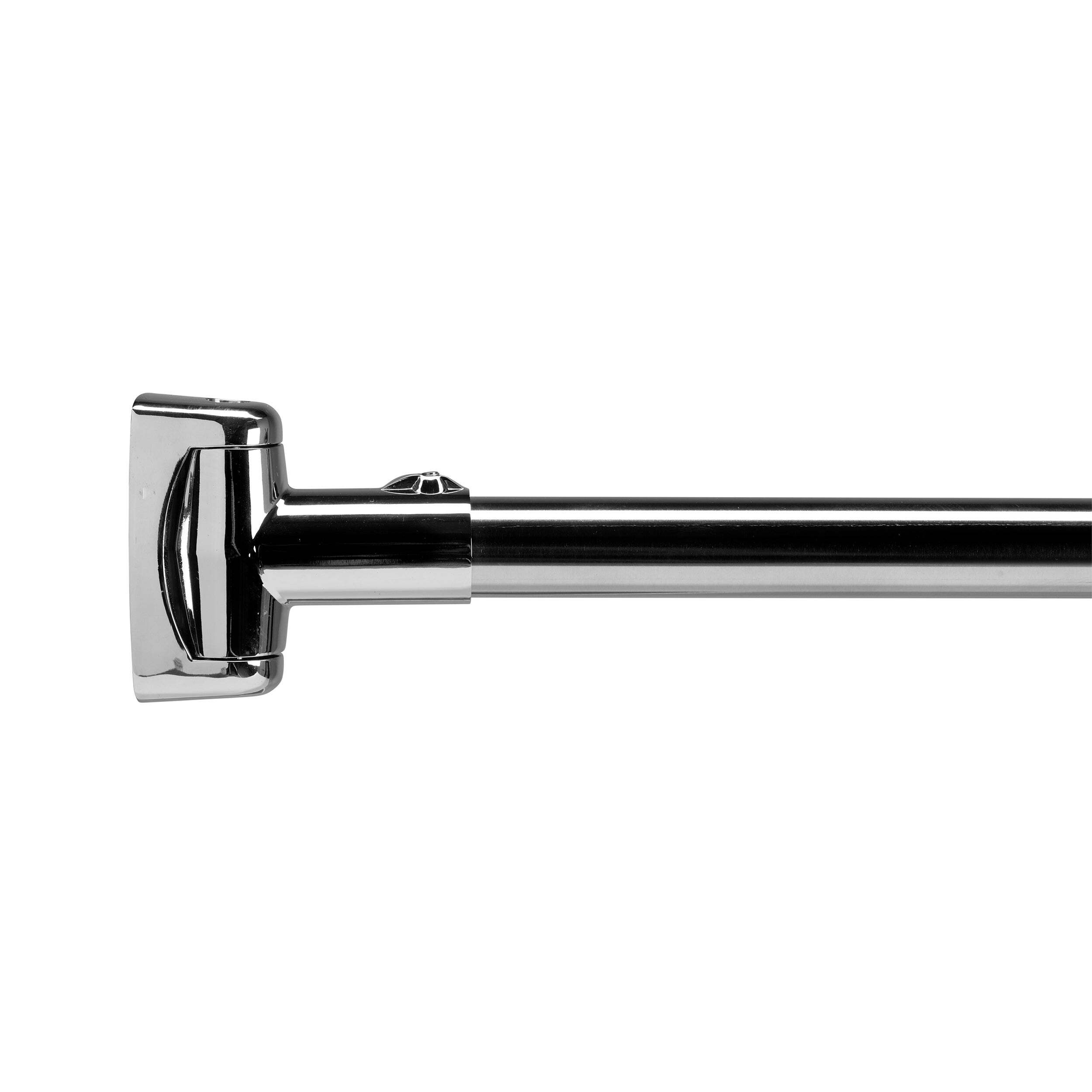 Premium Extendable Curved Stainless Steel Shower Rail Silver