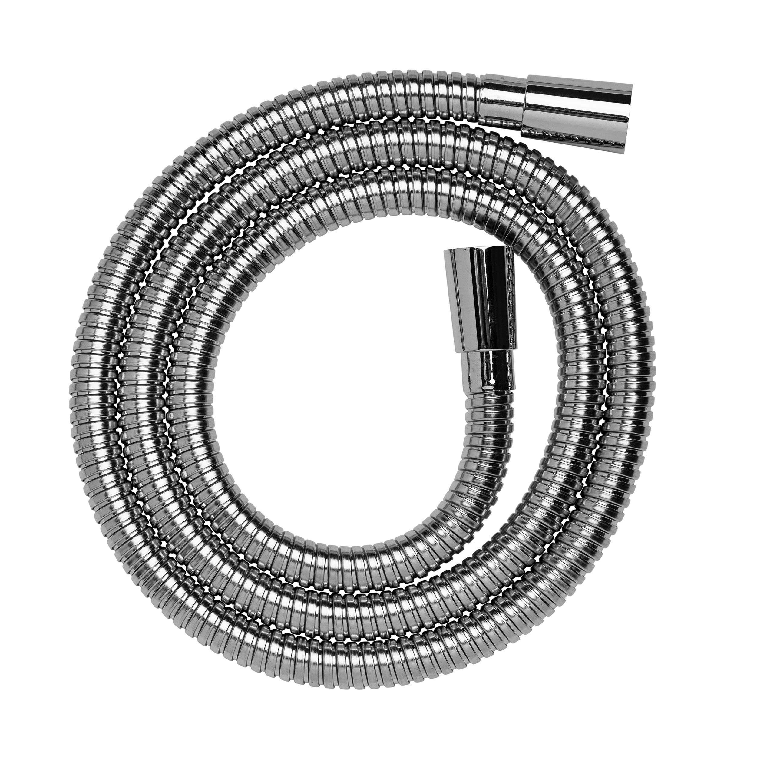 1.5m Reinforced Stainless Steel Shower Hose, 11 mm Bore Silver