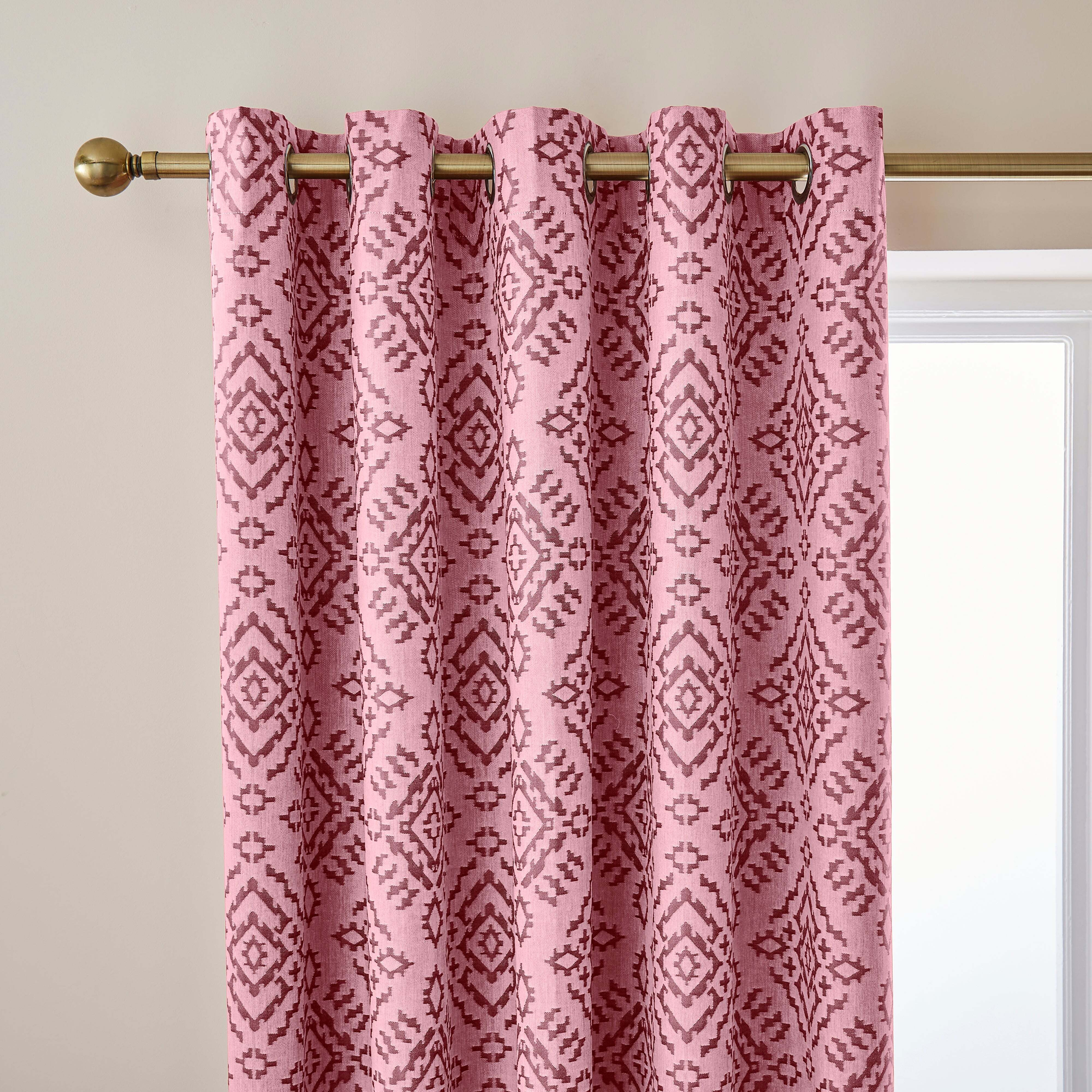 Azira Fuschia Blackout Eyelet Curtains Pink