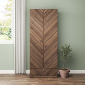 Taranto Double 1 Drawer Wardrobe Royal Walnut