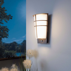 EGLO Breganzo 2 Light LED Sensor Outdoor Wall Lamp Anthracite