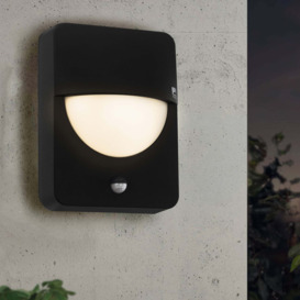 EGLO Salvanesco Outdoor Sensor Wall Light Black