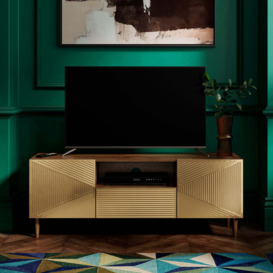 Imara Wide TV Unit, Mango Wood for TVs up to 55 Brown