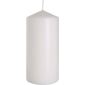 White Pillar Candle, 6.8cm x 15cm White