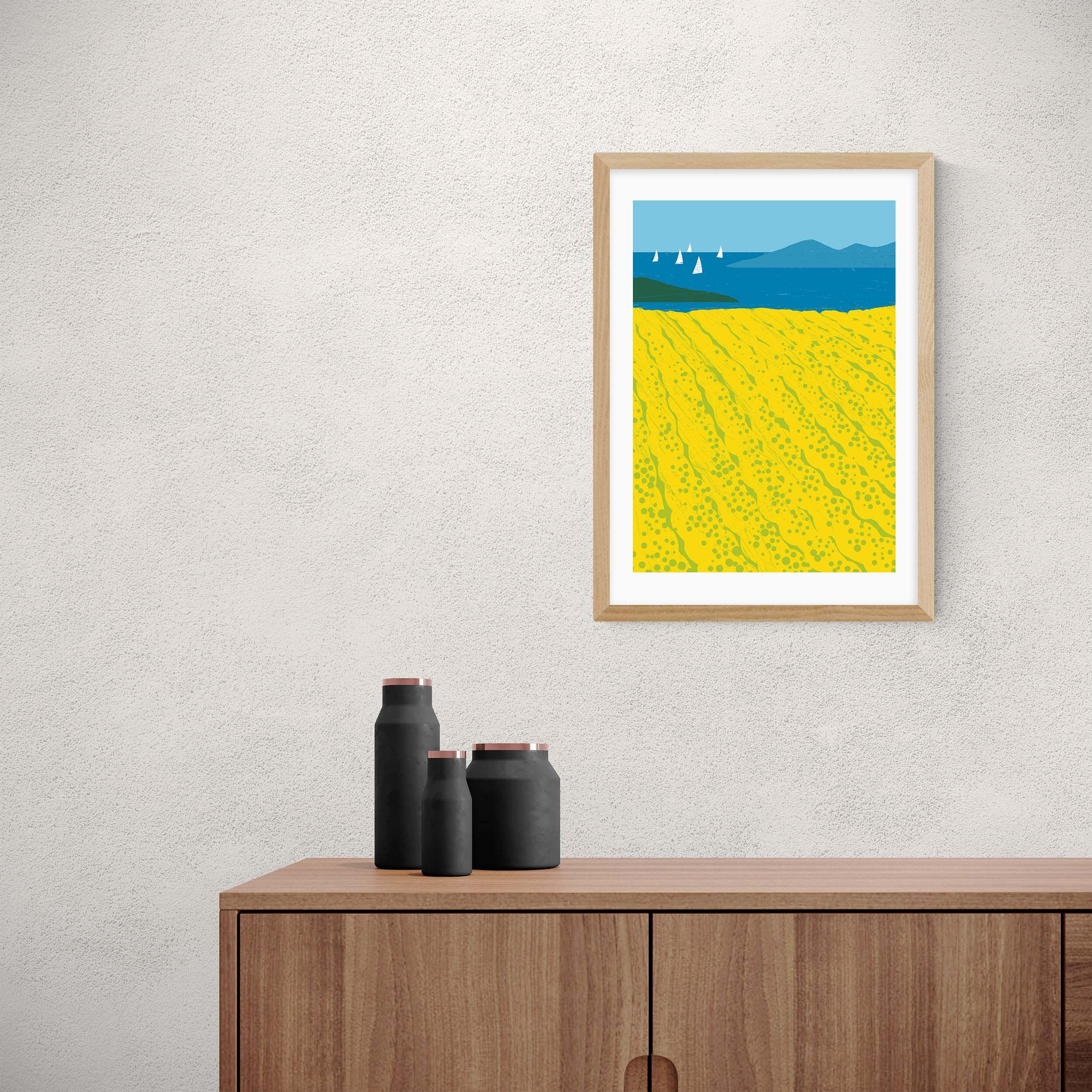 East End Prints Immortelle Fields Print Yellow