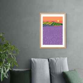 Lavender Fields Print Purple/Green/Yellow
