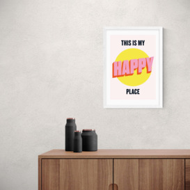 East End Prints Happy Place Print Pink