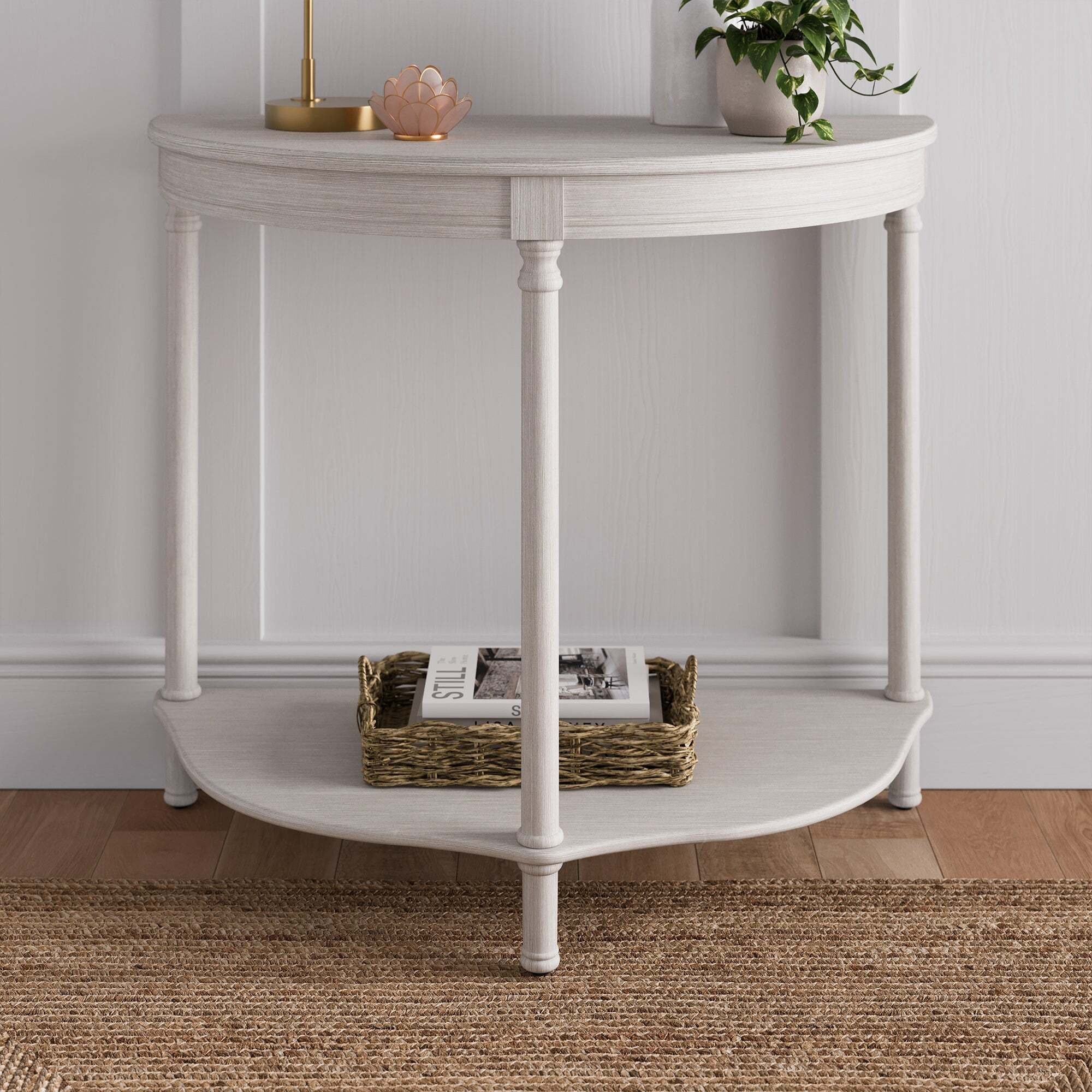 Lillian Console Table Stone White