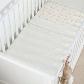 Ickle Bubba Bunnychino 2.5 Tog Cot Quilt White/Brown