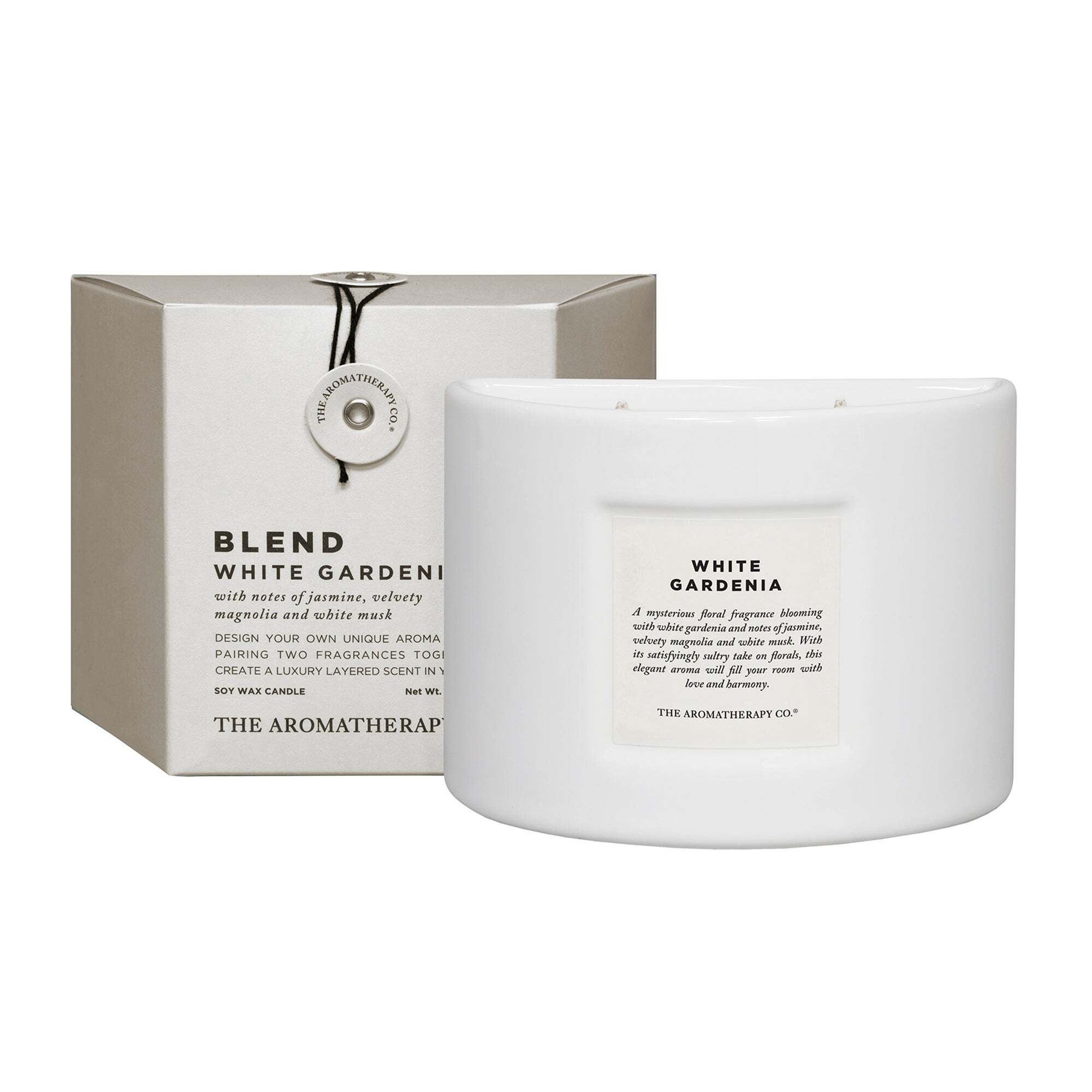 The Aromatherapy Co Blend Gardenia Candle 280g White