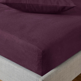 Soft & Cosy Luxury Cotton Fitted Sheet Purple