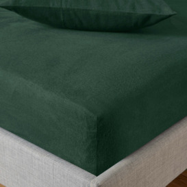Soft & Cosy Luxury Cotton Fitted Sheet Green