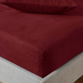 Soft & Cosy Luxury Cotton Fitted Sheet Red