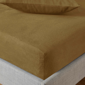 Soft & Cosy Luxury Cotton Fitted Sheet Gold