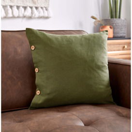 Cotton Linen Cushion Cover Olive