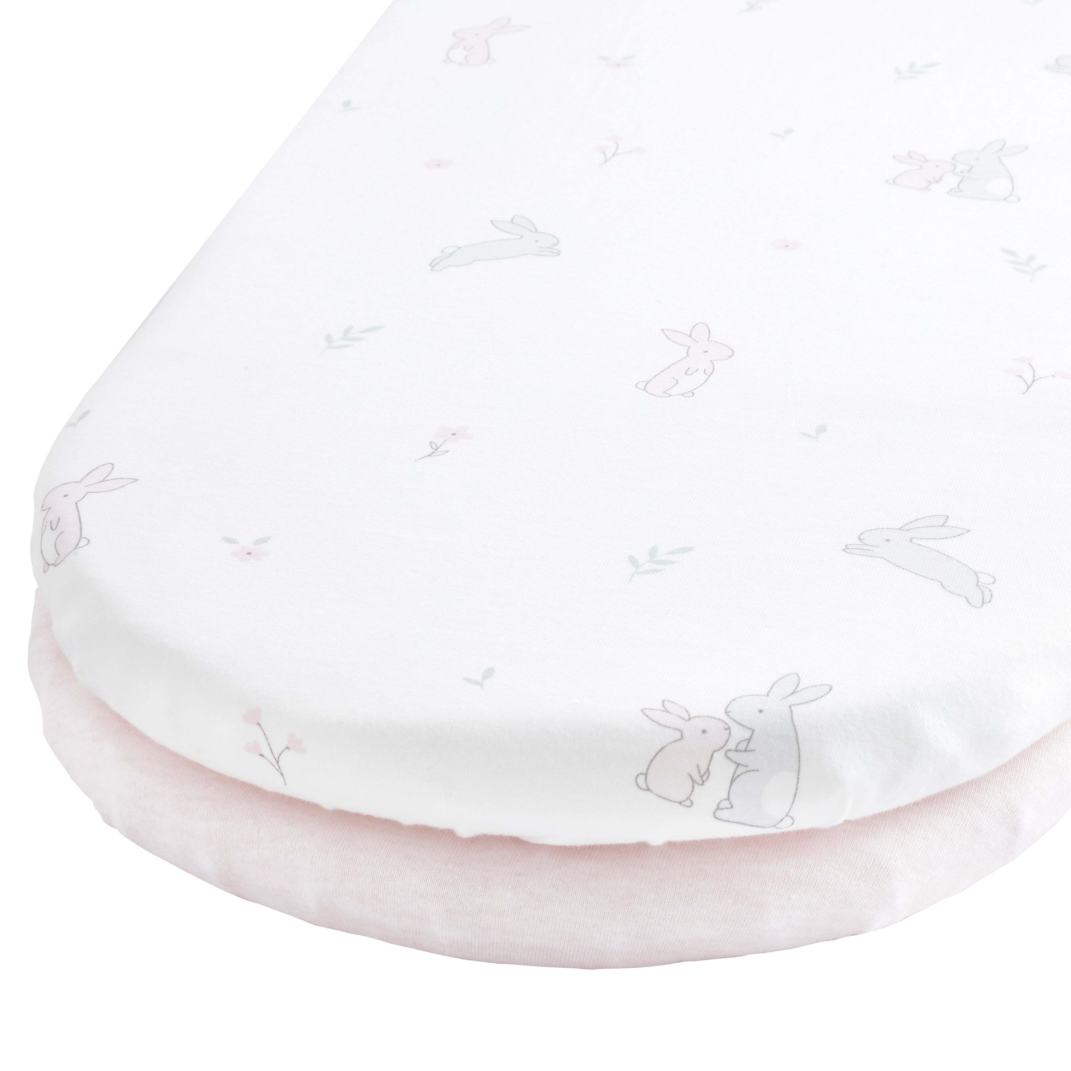 Pack of 2 Jersey Pink Bunny Fitted Sheets Pink