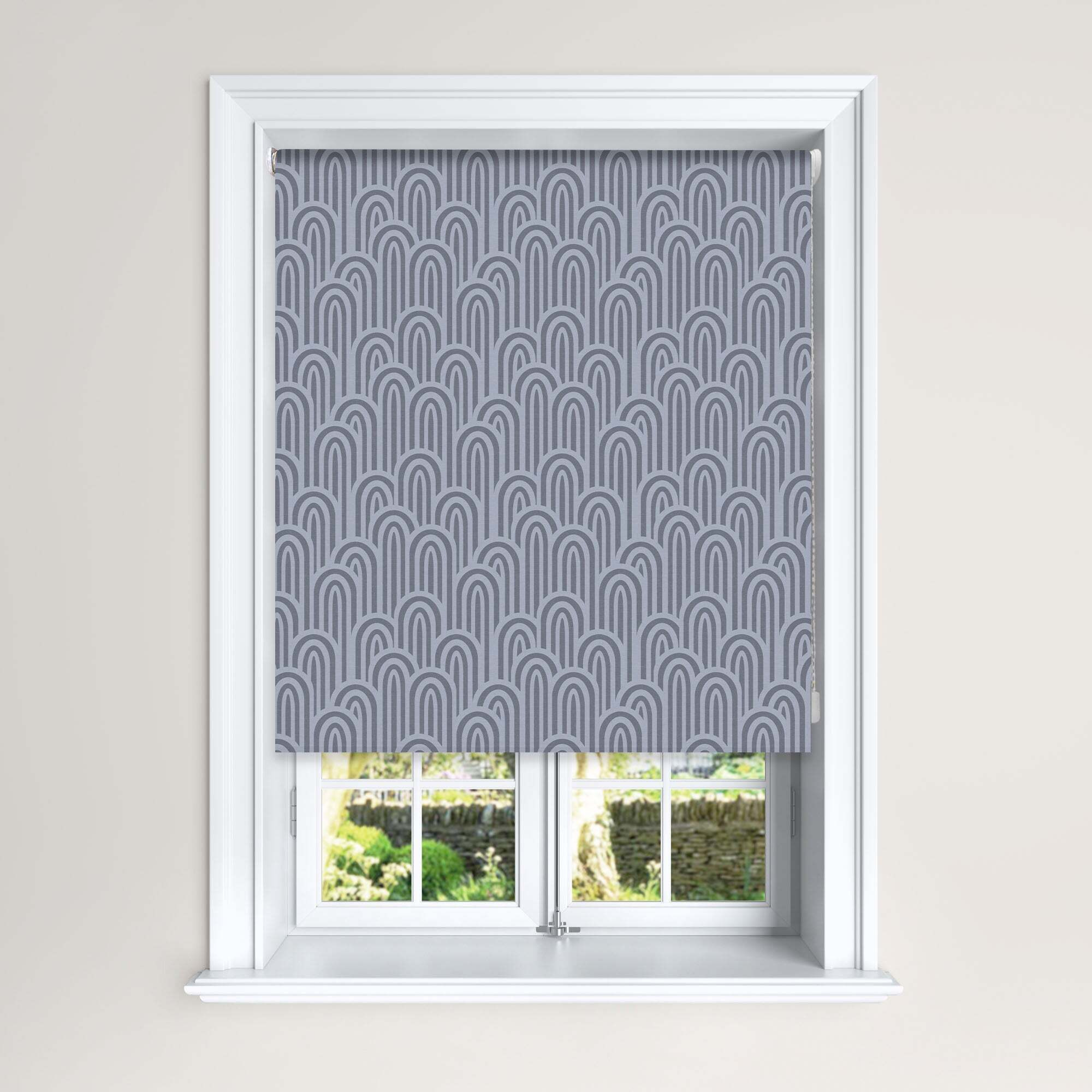 Abstract Arches Blue Blackout Roller Blind Blue