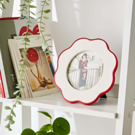 Red Wavy Photo Frame Red