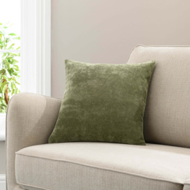 Velour Cushion Cover Olive