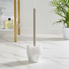Glam Crackle Toilet Brush Silver Silver