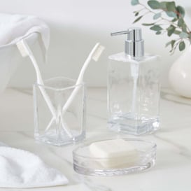 Glam Glass Soap Dish Clear