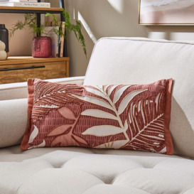 Palm Cushion Cover Baked Clay Red