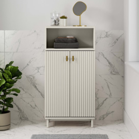 Elsie Tall Bathroom Cabinet Warm Grey