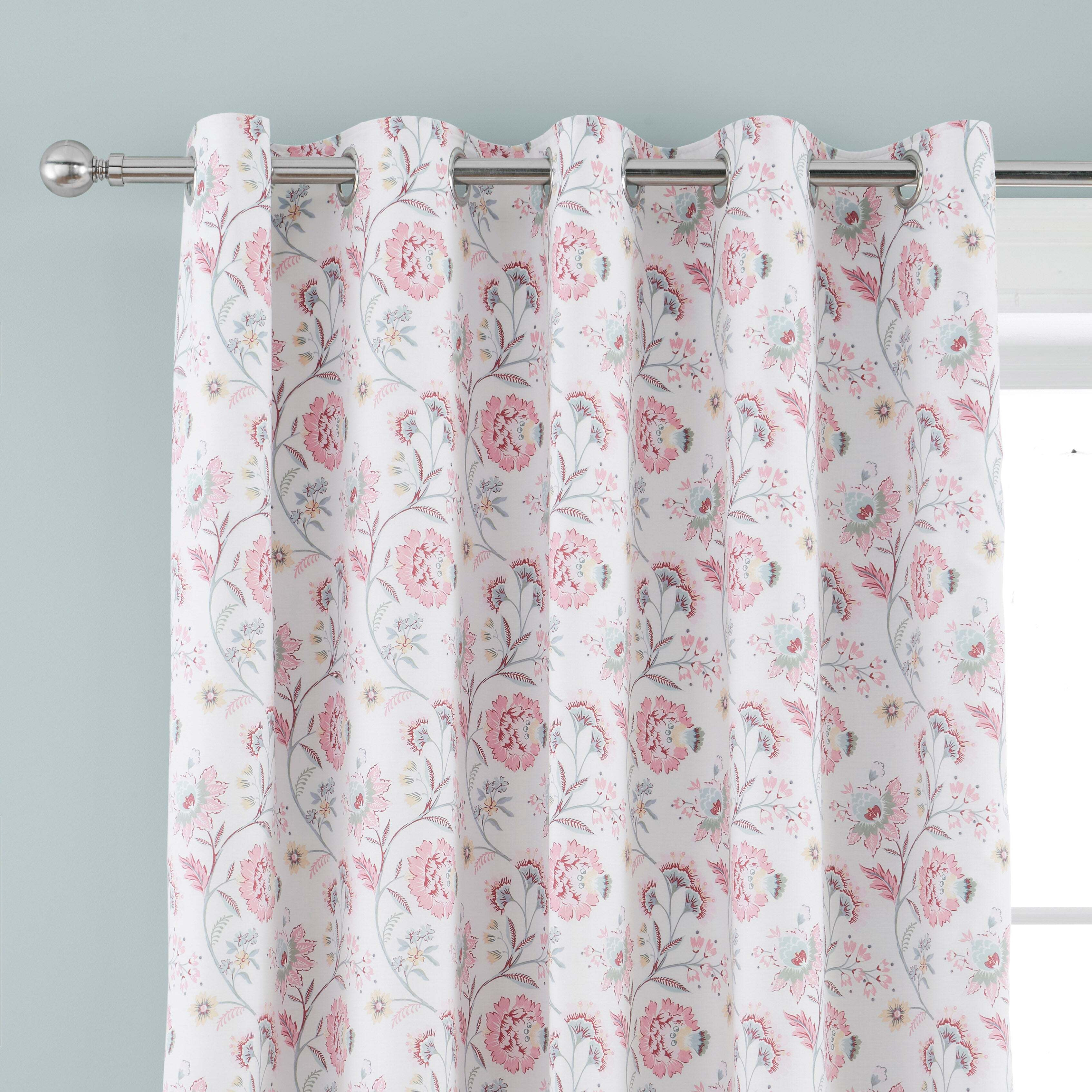 Darton Blackout Eyelet Curtains Pink