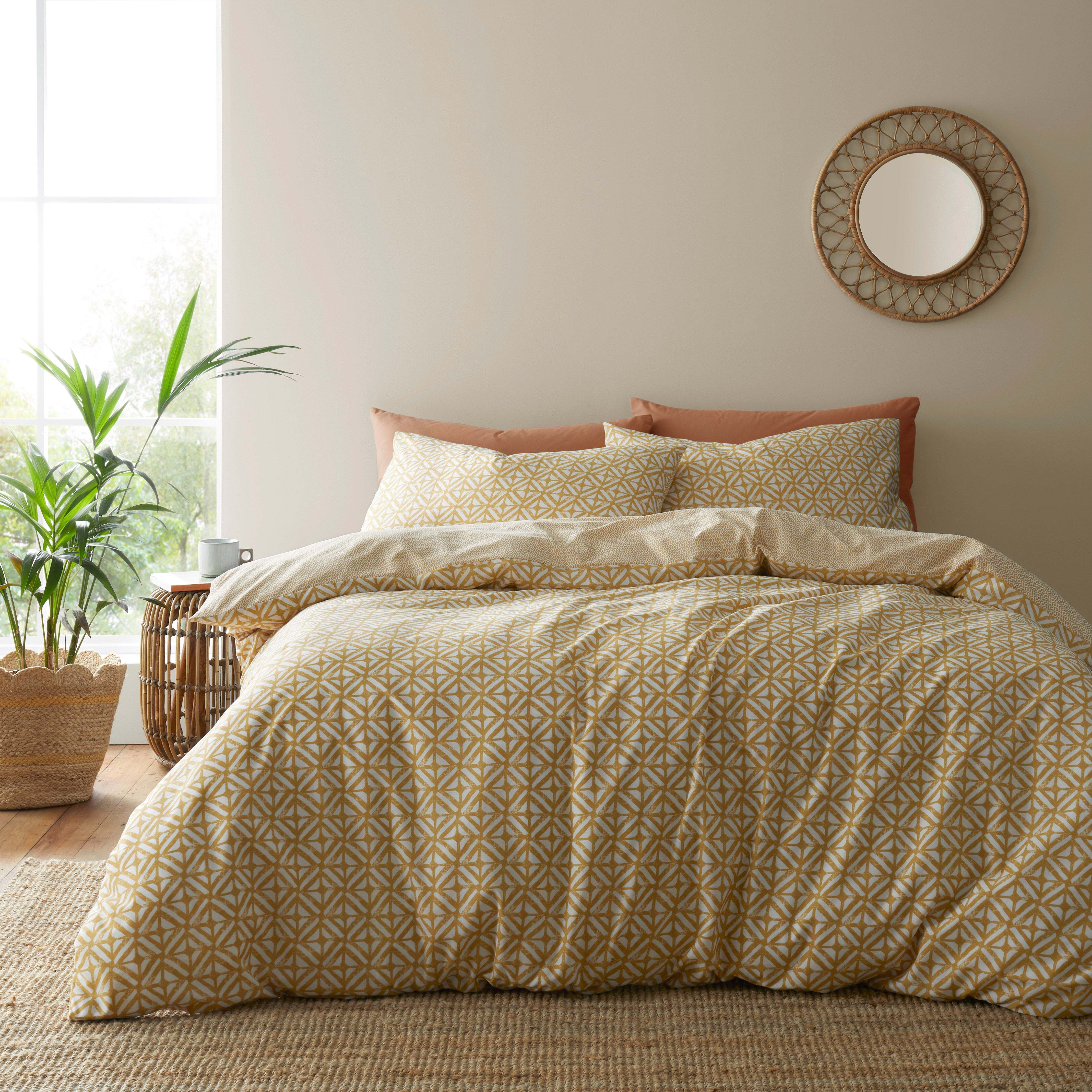 Artisan Ochre Duvet Cover & Pillowcase Set Ochre