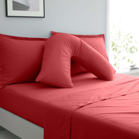 Pure Cotton V-Shaped Pillowcase Red