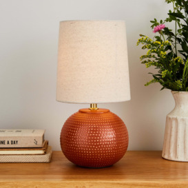 Tierra Small Ceramic Table Lamp Orange